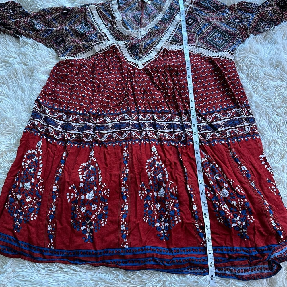Umgee Patterned Colorful Dress Size Medium - Picture 7 of 7
